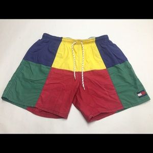 ❌SOLD❌ Vintage Tommy Hilfiger Trunks Color Block L